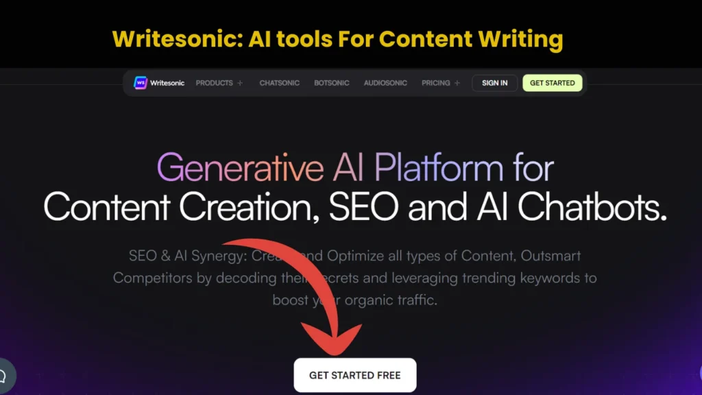 5. Writesonic: AI tools For Content Writing