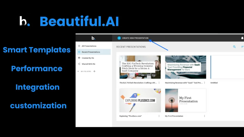 2. Beautiful.AI AI Tools For PPT
 Integration
Performance
 customization
Smart Templates