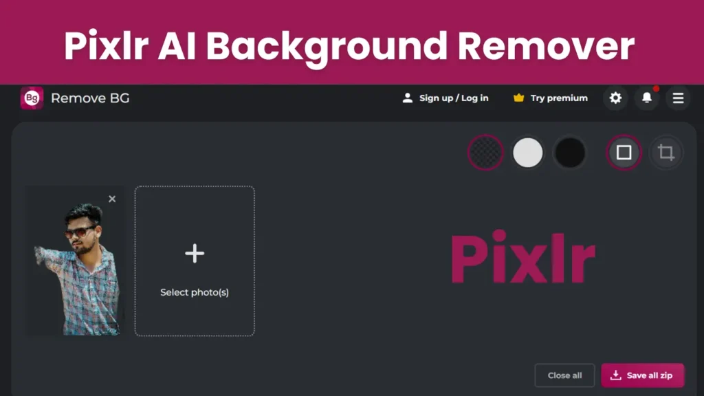 2. Pixlr AI Background Remover