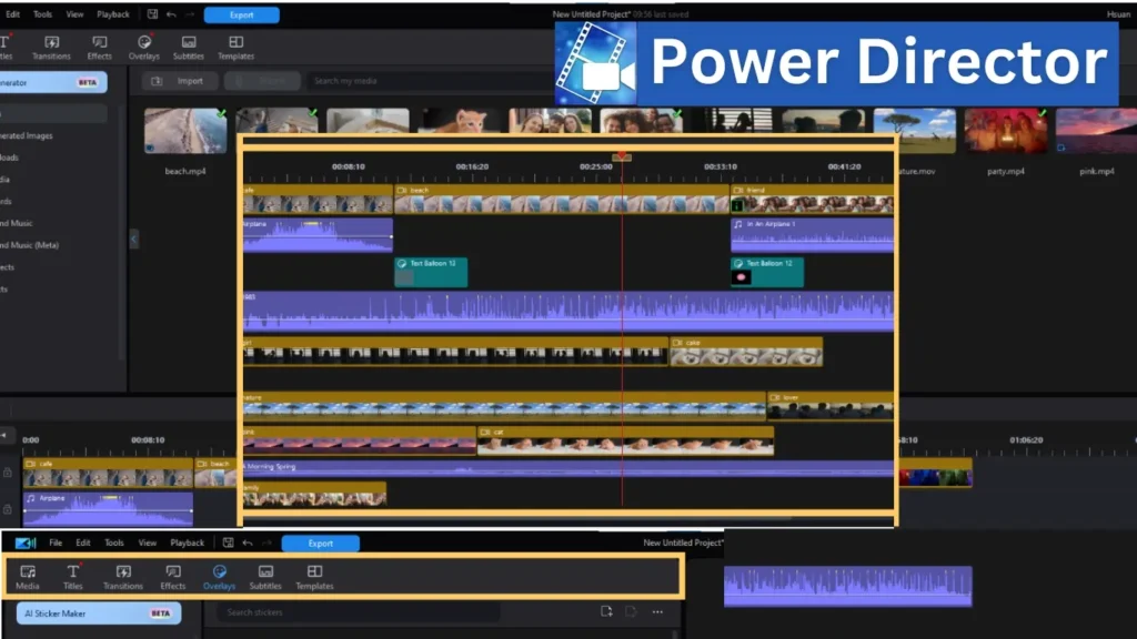 power director interface
