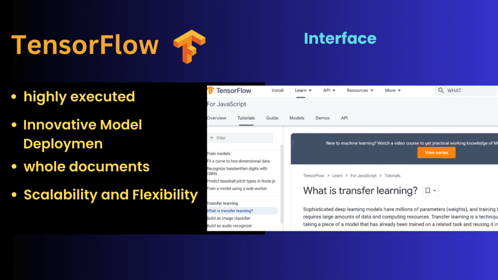 Tensor Flow AI Tools Interface
highly executed
Innovative Model Deploymen
whole documents
Scalability and Flexibility
