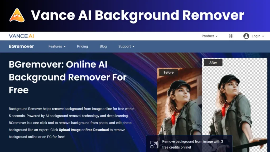 3. Vance AI Background Remover: