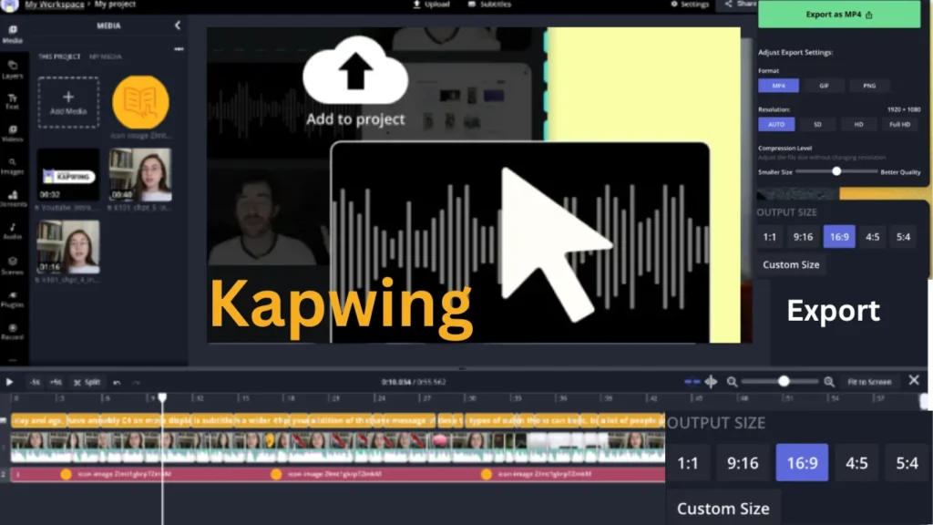 this image is kapwing video editing tools