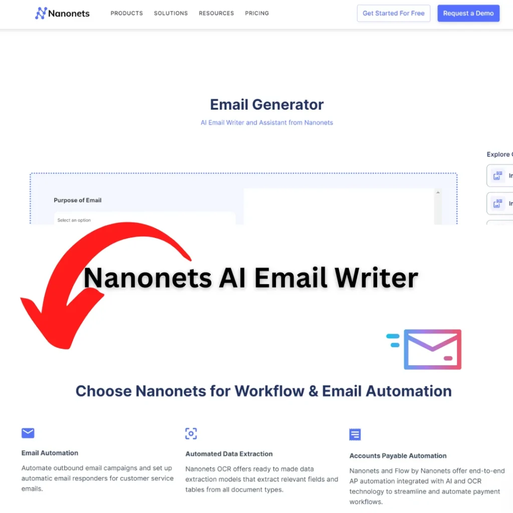 11. Nanonets AI Email Writer: AI tool for email writing