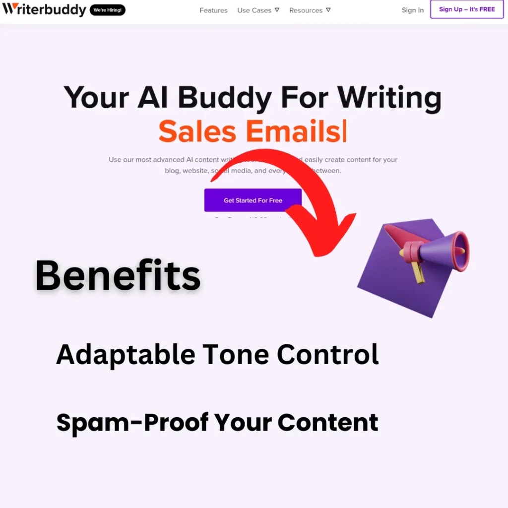 WriterBuddy.AI AI tool for email writing
benefits of writebuddy ai